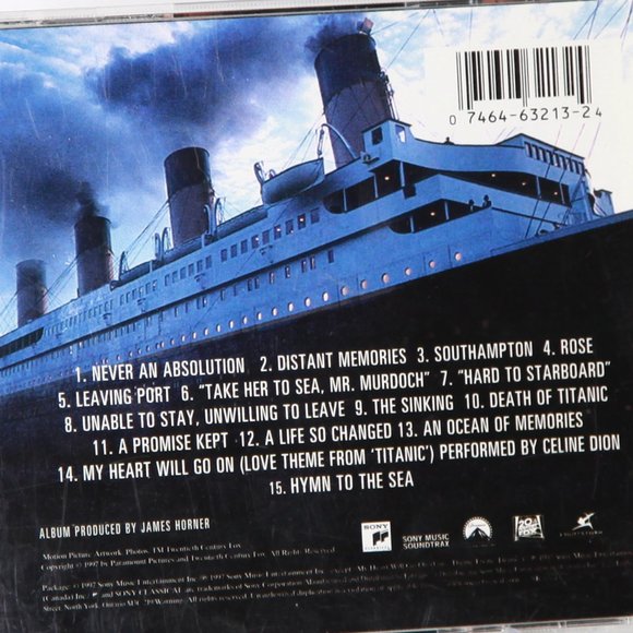 Music From the Motion Picture - Titanic. Compact Disc - CD - Picture 4 of 4